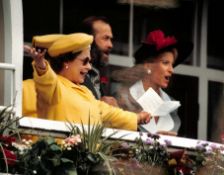 Royalty The Late Queen At Derby Day Epsom June 1988 Original Press Photo.