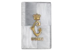 Royalty A Russian Imperial Silver Presentation Cigarette and Vesta Case, By Nicholls & Plincke,