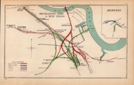Bricklayers Arms & Kings Cross London Antique Railway Diagram-91.
