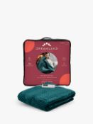 Dreamland Velvet Herringbone Quilted Heated Throw, Emerald Green RRP £79.99