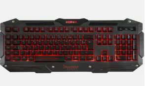 2 X Konix Drakkar Midgard Qwerty Backlit Gaming Keyboard