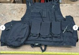 Tactical Molle Vest Body Armor Carrier W/Pouches Adjustable