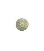Antiquities: Roman Bronze Enamelled Disc Brooch (£6 UK £15 Int Post)