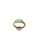 Antiquities: Medieval Ring With Blue Stone Inserts, 13th-15th Century, Size P £6 UK £15 Int Post)
