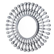 252pcs Wholesale Grey & Gold Rustic Round Classic Antique Finish Decorative Wall Mirror - Bulk