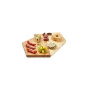 4 x 100% Bamboo Serving Board With Non Symmetrical, Geometric Design