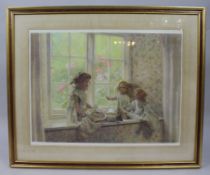 Large Geoffrey Robinson Signed Print Set In Gilt Frame