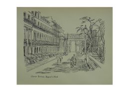 Edward Bawden Original Lithograph - London, Chester Terrace