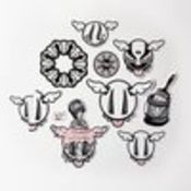 Dface (b 1978 -) Pack of 10 assorted official D*Face stickers, SOLD OUT, 2022 Street/Urban/Graff...