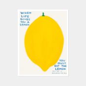 David Shrigley OBE (b 1968) ‘When Life Gives You A Lemon’ Offset Lithograph, Edition, 2023