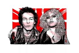 Chris Boyle (b 1972) ''Sid 'n' Nancy'' Urban Street Art print Signed Stamped A/P 9/10 COA, 2024