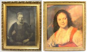 Rembrandt & Hals Prints Set In Gilt Frames