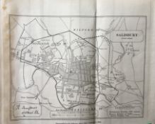 Antique 139 Years-Old Scarce Map The City of Salisbury 1885 Boundary Changes.