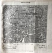 Antique 139 Years-Old Scarce Map Shoreditch London 1885 Boundary Changes.