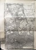 Antique 139 Years-Old Scarce Map Islington London 1885 Boundary Changes.