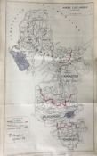 Antique 139 Years-Old Scarce Map North Lancashire 1885 Boundary Changes.