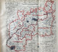 Antique 139 Years-Old Scarce Map Gloucestershire 1885 Boundary Changes.
