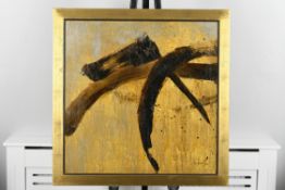 Original Mixed Media On Linen By American Artist Dennis Carney