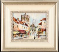 Impressionist Oil On Canvas. Parisian Scene.