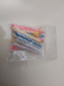 Birthday Badges and Candles Etc. Approx 25 Items