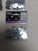 Silver Confetti Stars - 20 Packs