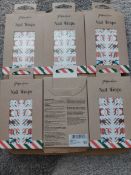 24 Packs of Nail Art Stickers Christmas RRP £144