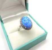 Sterling Silver Fire Opal Ring New With Gift Box