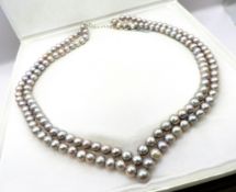Cultured Pearl Necklace Silver Clasp New With Gift Box RRP £235