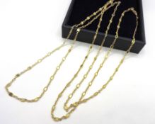 Italian Gold On 925 Silver 34 inch Chain Necklace New With Gift Box