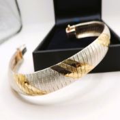 Milor Italy Gold On Sterling Silver Bicolour Bracelet With Gift Box