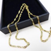 Made In Italy 925 Gold On Silver Chain Necklace New With Gift Pouch