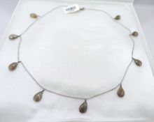 Sterling Silver Gemstone Necklace New With Gift Box