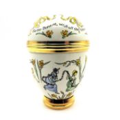 Vintage Staffordshire Enamels Egg Easter Bonnet