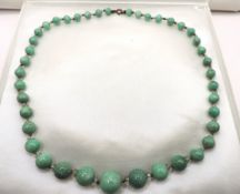 Vintage Amazonite Gemstone Necklace With Gift Pouch