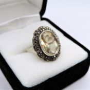 Sterling Silver 5ct Citrine Ring With Gift Pouch