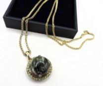 Artisan Gold On Sterling Silver Peridot & Seraphine Necklace New With Gift Pouch