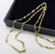 Italian Gold On 925 Sterling Silver Chain Necklace New With Gift Pouch
