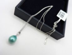 Sterling Silver Cultured Pearl Necklace New With Gift Pouch