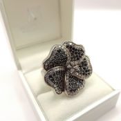 Michael Frank Bespoke Sterling Silver Gemstone Ring With Gift Box