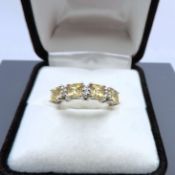 Sterling Silver Lemon Citrine Ring New With Gift Pouch