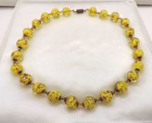Vintage Venetian Murano Glass Bead Necklace