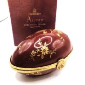 Vintage Limoges Dubarry Porcelain De France Egg In Asprey Gift Box