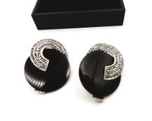 Vintage Art Deco Style Sterling Silver Earrings With Gift Box