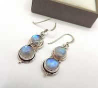 Artisan Sterling Silver Moonstone Earrings