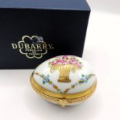 Vintage French Limoges Du Barry Feint Main Porcelain Egg