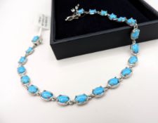 Sterling Silver Turquoise Bracelet New With Gift Box