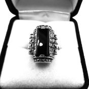 Sterling Silver Ring In The Art Deco Style