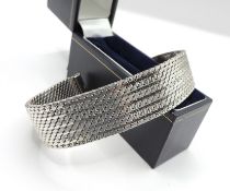Argente Italy Sterling Silver Flat Link Bracelet 80 Grams With Gift Box