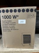 Quartz Heater 1000W. RRP £30 - Grade U