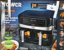 Tower Vizion 9L Dual Air Fryer. RRP £150 - Grade U